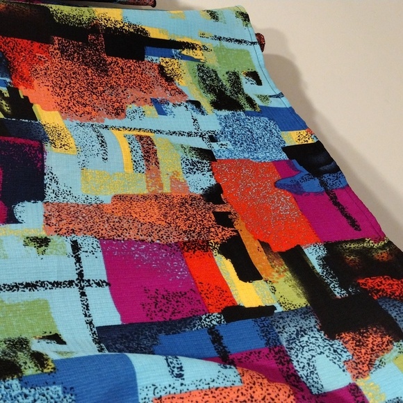 Ali Miles Multicolor Abstract Print Pullover Tunic Top S-Art to Wear Colorful - Picture 6 of 7